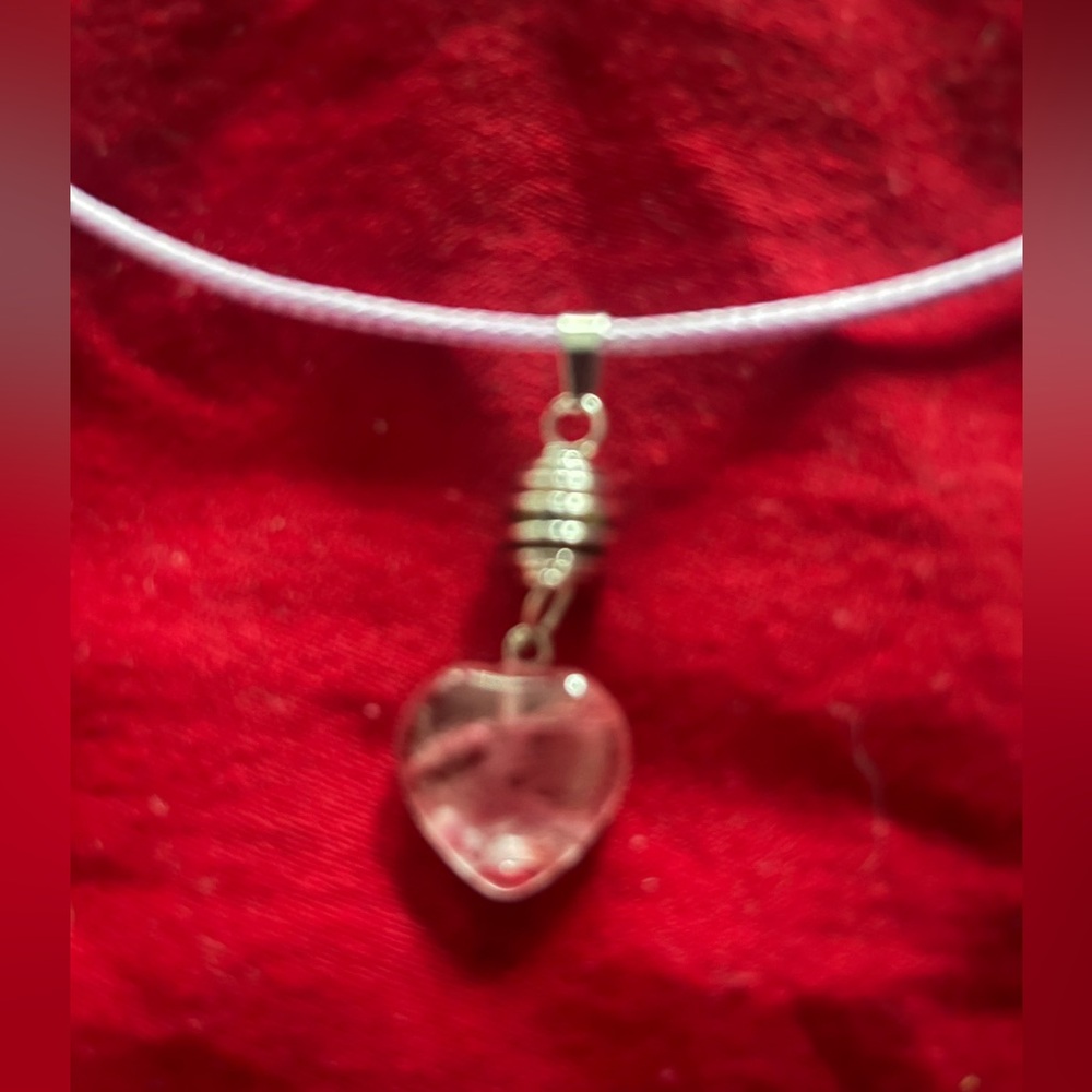 Hand Crafted Violet Purple Heart Diffuser Handmade Necklace Hand Made